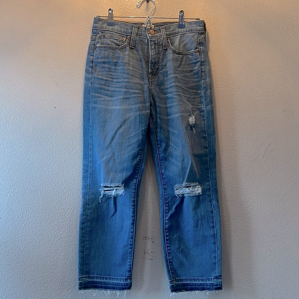 J. Crew Mom Mid Rise Crop Straightaway Jeans Size 25P Never Worn